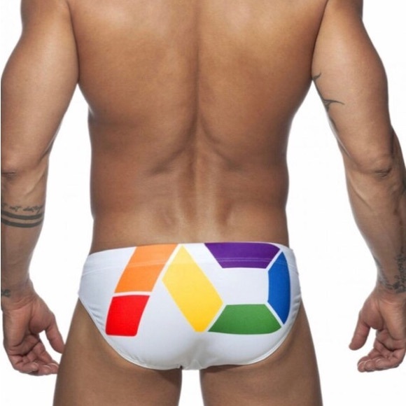 Push Pad swimwear Mens Printing Bathing Suit Swimming Briefs Low Waist Swimsuit - Picture 3 of 3